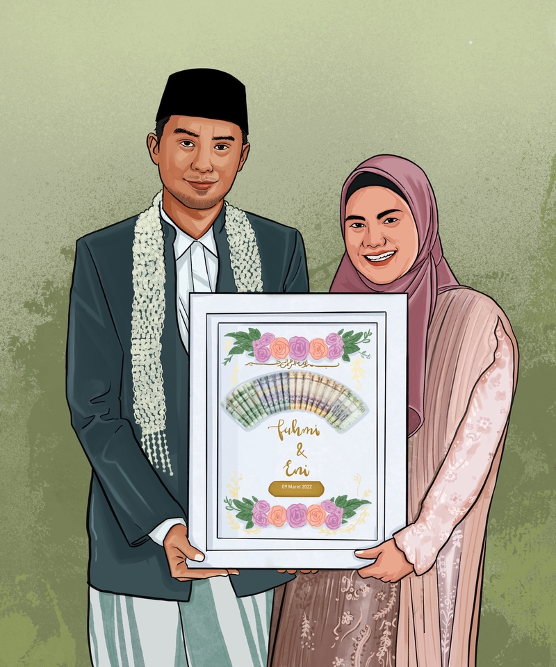 Gambar Potret - Gambar Wajah untuk Kado Ultah dan Pernikahan - 11