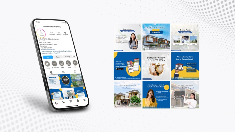 Desain banner instagram keren dan unik untuk promosi website, toko online, olshop dan media sosial.