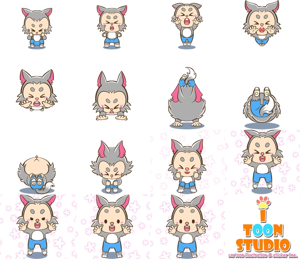 ออกแบบ LINE Sticker - สติ๊กเกอร์ไลน์สุดน่ารัก ชุดประหยัด สติ๊กเกอร์ไลน์อนิเมชั่น ชุดสุดคุ้ม!! - 20