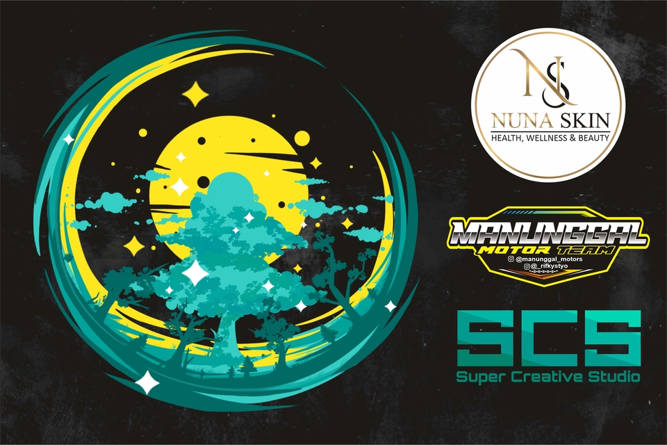 Jasa desain logo perusahaan profesional dengan desain logo yang keren dan menarik.