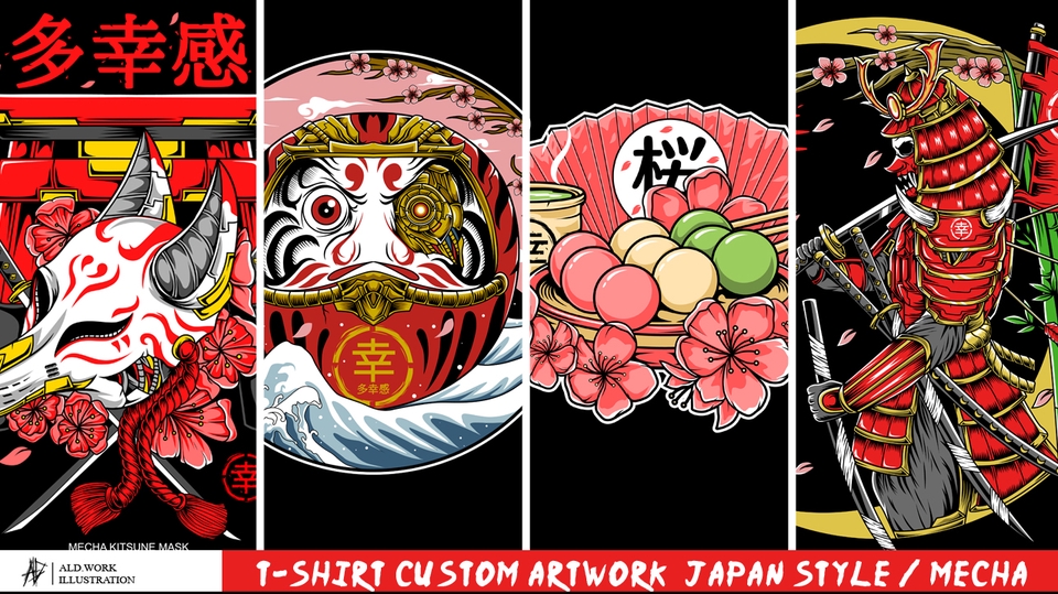Desain Kaos & Motif - DESAIN KAOS CUSTOM JAPAN STYLE / MECHA - 1