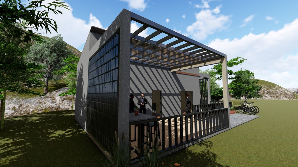 3D Perspective - รับขึ้นแบบบ้าน 3D,อาคารขนาดเล็ก3D Perspective Exterior & interior, - 7