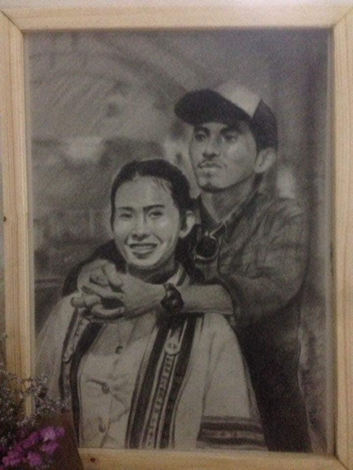 รับวาดภาพเหมือน ภาพคู่ชายหญิง