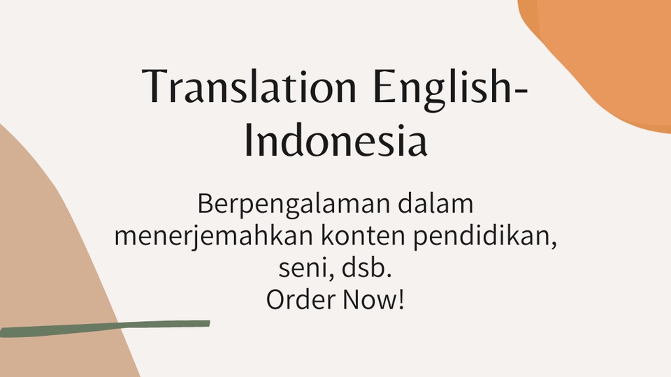 Penerjemahan - Translate English-Indonesia Sehari Jadi - 1