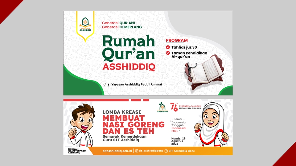 Banner Online - Banner promosi usaha (Sekolah, Makanan, Kantor) dengan berbagai ukuran - 3