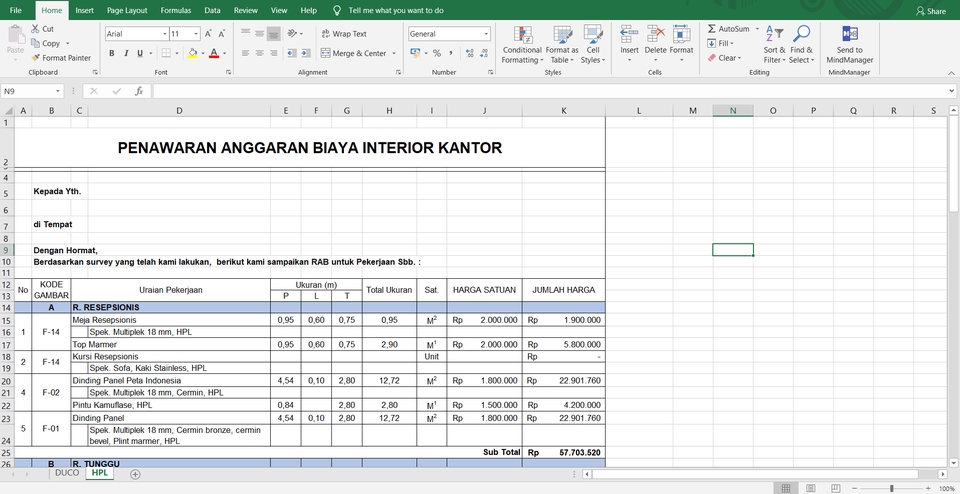 Akuntansi dan Keuangan - Jasa Membuat RAB & RAP Interior - Rumah - Taman - 3 Hari Jadi - Harga Terjangkau - 4