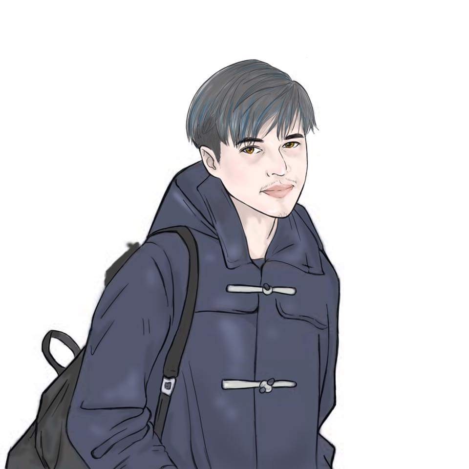 วาดภาพล้อเลียนผู้ชายใส่เสื้อกันหนาว