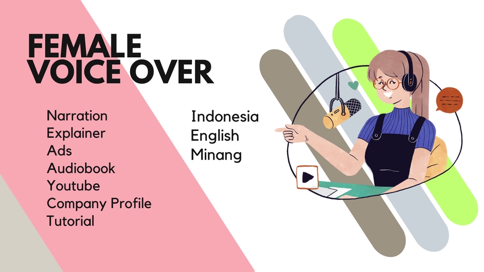 Sulih suara (dubbing, looping) - Jasa Voice Over Wanita Indonesia English Minang - 3