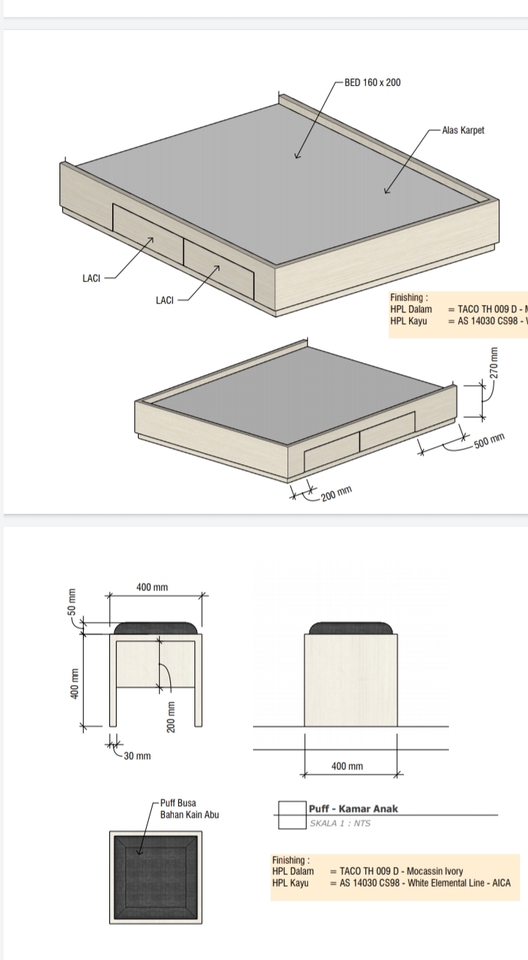 CAD Drawing - Membuat gambar kerja ,gambar detail,3d perspektif - 7