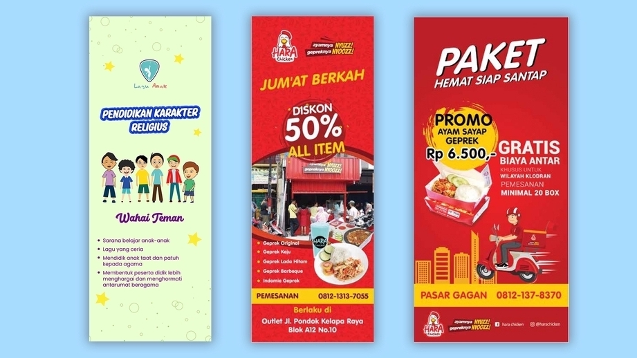Banner Online - Desain Banner Online/Banner Youtube, Instagram Post Feeds Profesional - 1 Hari Jadi - 8