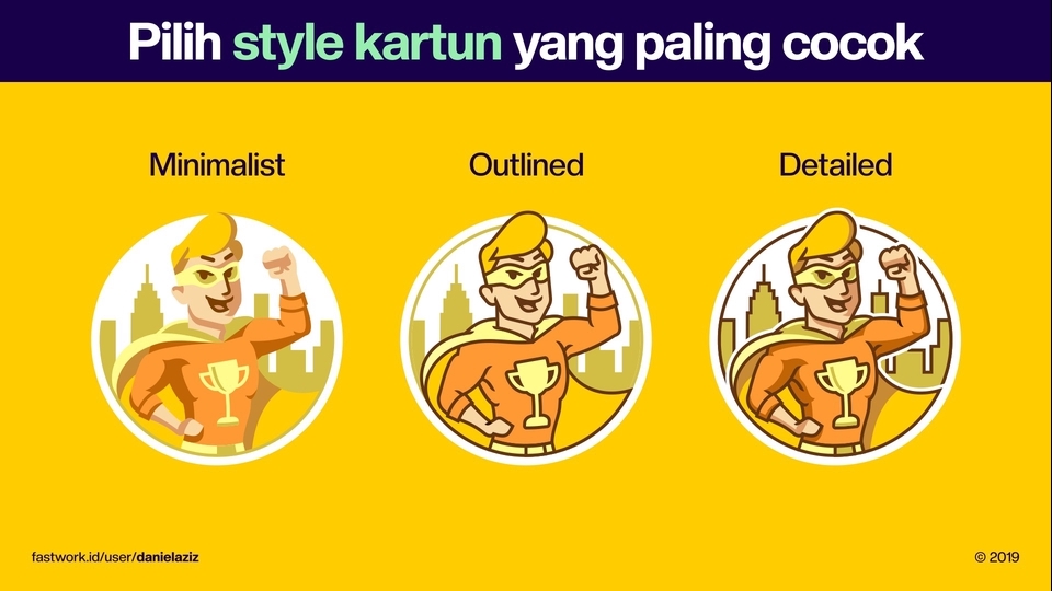 Desain Karakter - Karakter Maskot Kartun Anatomi & Pose Lengkap - 5