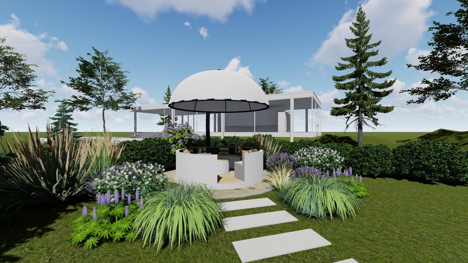 ออกแบบสวนสวย รับจัดสวนหน้าบ้าน บริการจัดสวน