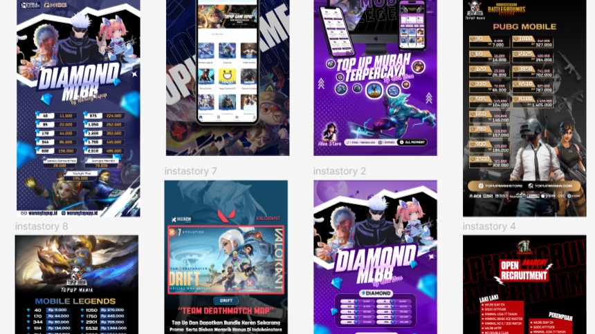 Jasa Desain Banner Social Media untuk Percantik Feed Anda - Design Story TopUp Game