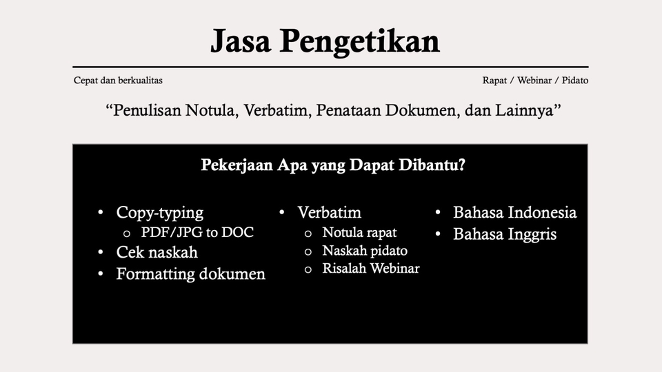 Pengetikan Umum - Jasa Tulis/Ketik Cepat (12-24 jam) - 2