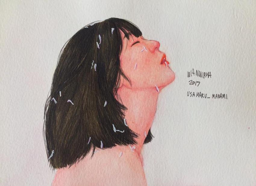 วาดภาพเหมือน Portrait - วาดภาพสีน้ำ watercolor - 4