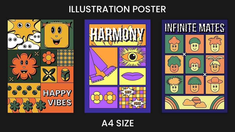 Gambar dan Ilustrasi - Desain Poster Ilustrasi, Cocok Untuk Jadi Hiasan Di Dalam Ruangan - 1