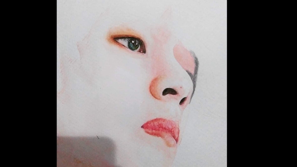 วาดภาพเหมือน Portrait - วาดภาพเหมือน Drawing ภาพวาดสีน้ำ  - 1