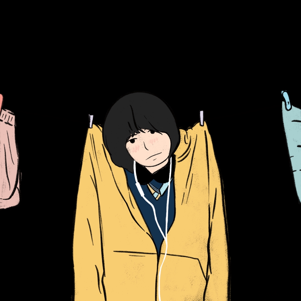 รับวาดภาพเหมือน การ์ตูน น่ารัก สไตล์ญี่ปุ่น ผู้หญิง ใส่เสื้อเหลือง