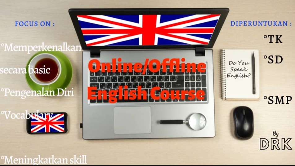 Kursus Online - Online/Offline English Course (TK, SD, SMP) juga Konsultasi Tugas Sekolah (PR). - 1