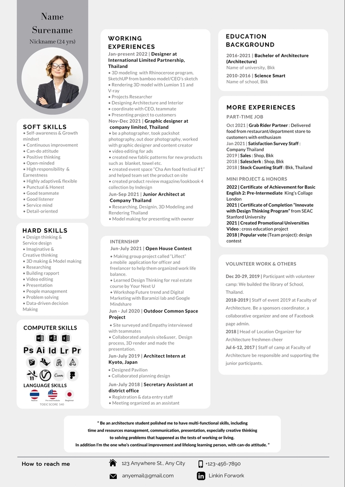 Portfolio & Resume - Resume/CV for work in Australia - 4