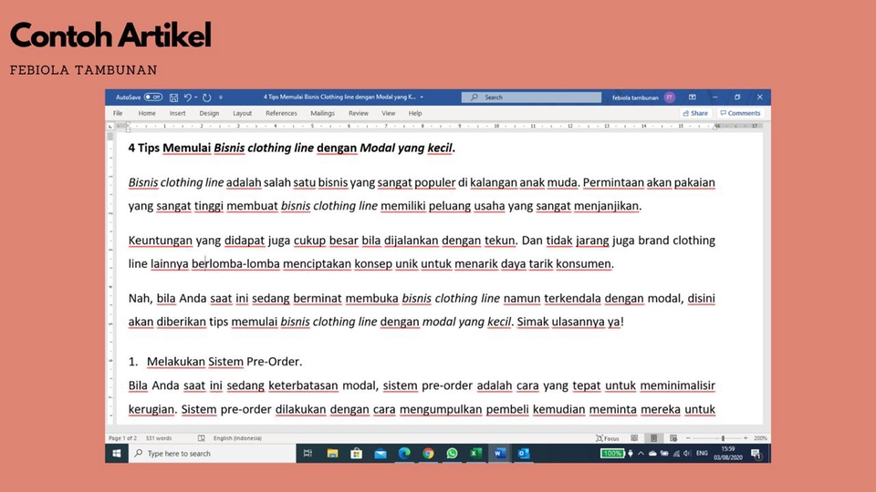 Penulisan Artikel Content Website Content Seo Friendly Dan Copywriting