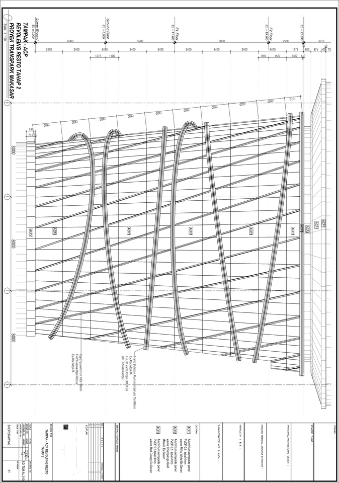 CAD Drawing - Jasa Pembuatan Gambar Kerja (Shop drawing) & As-built Drawing 2D Pekerjaan ACP & Curtain Wall - 2