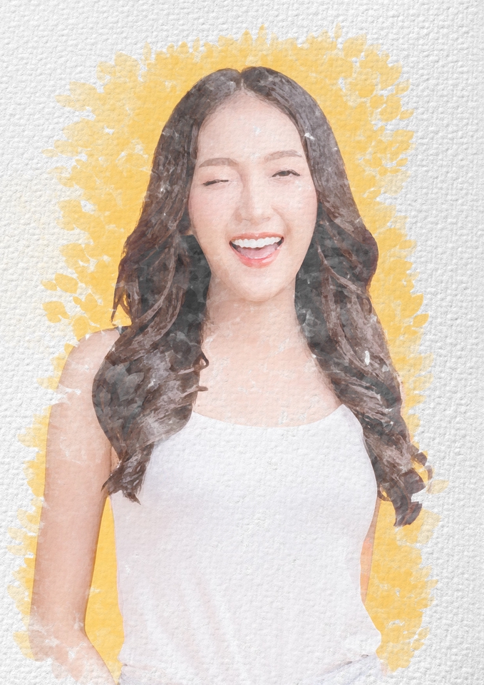 วาดภาพการ์ตูน - วาดภาพสีน้ำแบบ Digital File - 2