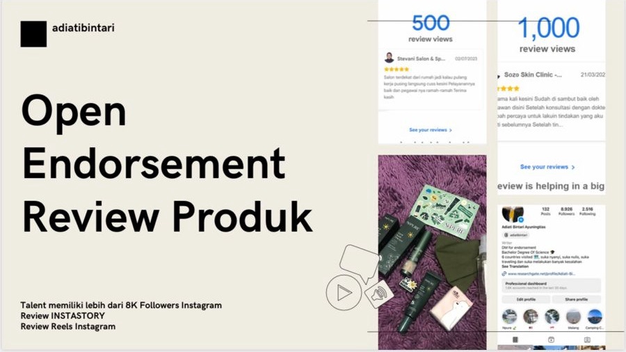 Selebgram/ Socmed - Review Produk apapun termurah se-Indonesia (Open Endorsement)  - 1