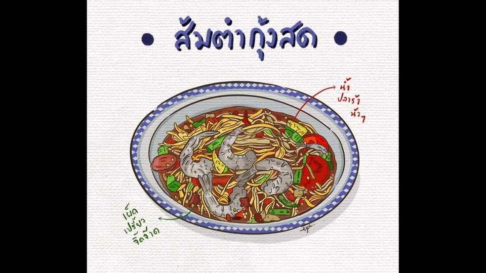 วาดภาพประกอบ - รับวาดภาพประกอบเมนูอาหาร - 1