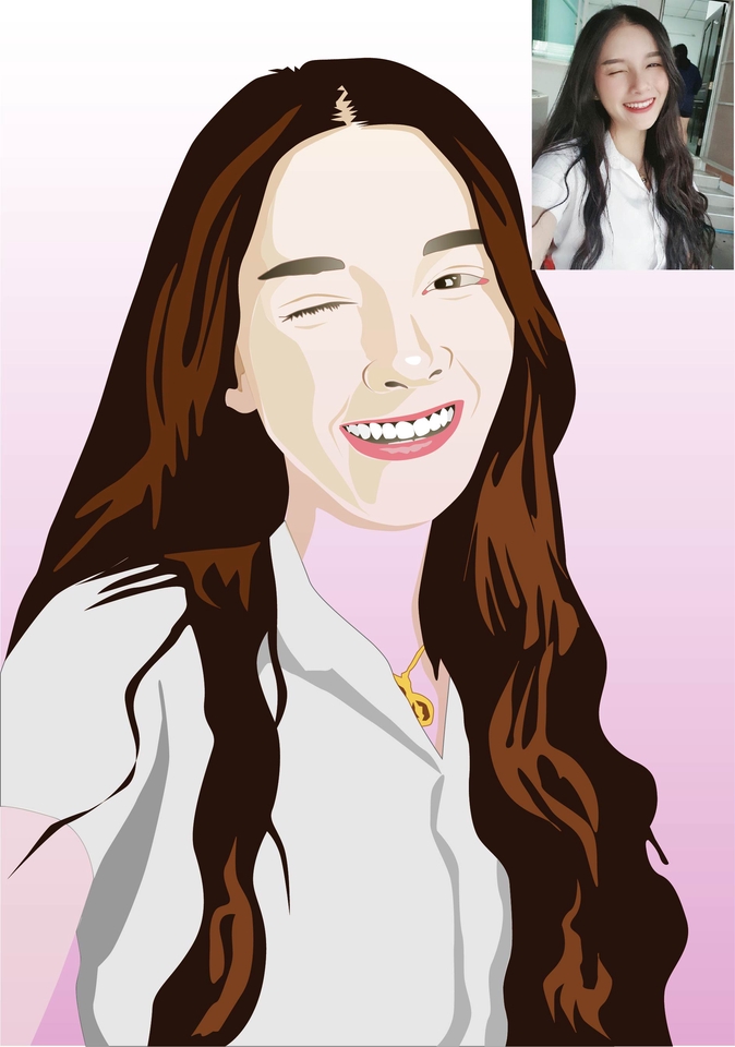 วาดภาพเหมือน Portrait - รับวาดภาพ Portrait แบบ illustrator Vector - 11