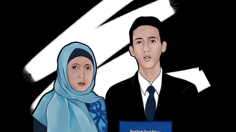 Jasa desain karikatur vektor wajah pria dan wanita, ilustrasi wajah kartun, jasa lukis karikatur, jasa freelance karikatur, gambar karikatur hitam putih.