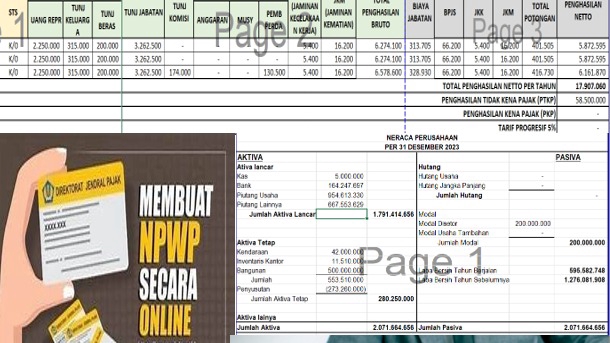 Jasa Konsultan Pembukuan Keuangan Online - Laporan Keuangan, perhitungan PPh 21, dll Konsultan Pajak, Pembuatan NPWP, SPT Badan dan pribadi
