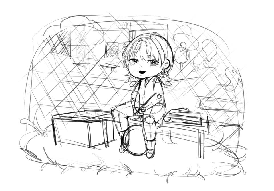 รับวาดรูปการ์ตูนน่ารัก สไตล์อนิเมะ 3D ผู้หญิง นั่งเก้าอี้