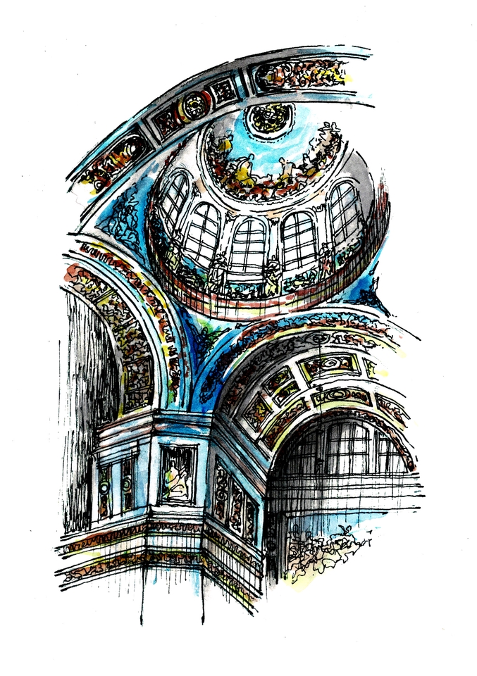 วาดภาพประกอบ - รับเขียนภาพประกอบลายเส้นสถาปัตยกรรม - 10