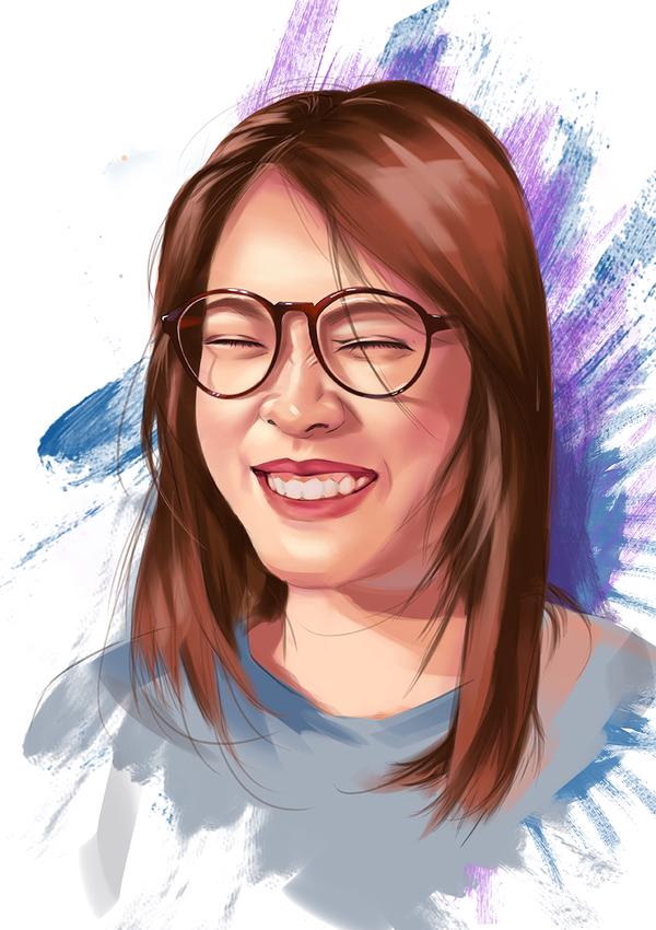 วาดภาพเหมือน Portrait - รับวาดภาพเหมือน portrait สไตล์สีน้ำ เทคนิคDigital painting - 3