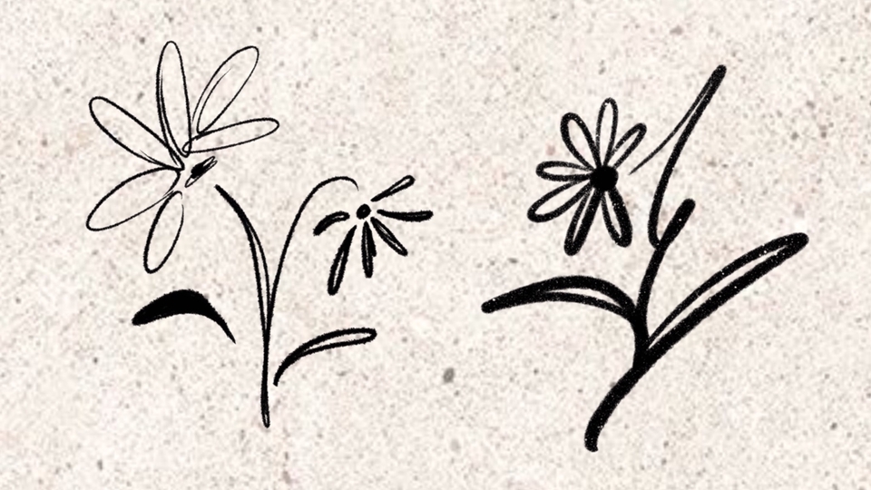 ออกแบบลายสัก ดอกไม้ minimal tattoo design