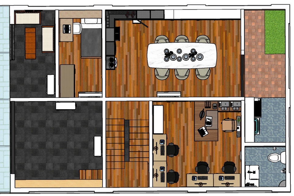 Jasa Desain Interior 3D dan Arsitektur Rumah Kantor Cafe Minimalis Modern