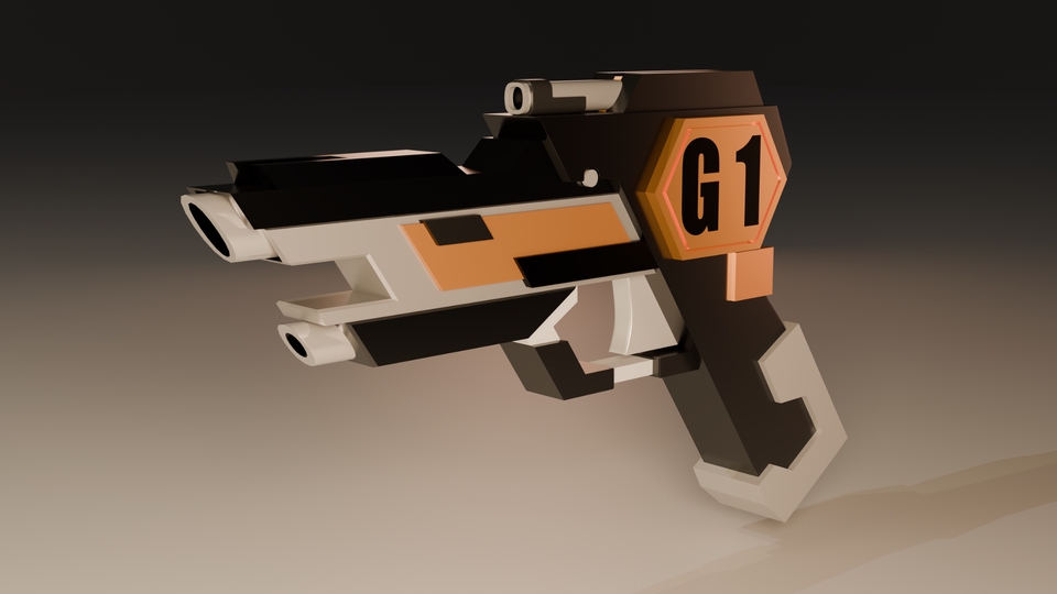 รับปั้นโมเดล 3D ปืน ยิง เลเซอร์ 3D Model สำหรับเกม หรือ ภาพยนตร์