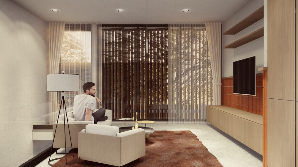 เขียนแบบวิศวกรรมและออกแบบโครงสร้าง - รับออกแบบ เขียนแบบก่อสร้าง, 3D Perspective/Exterior - Revit Architect - 3