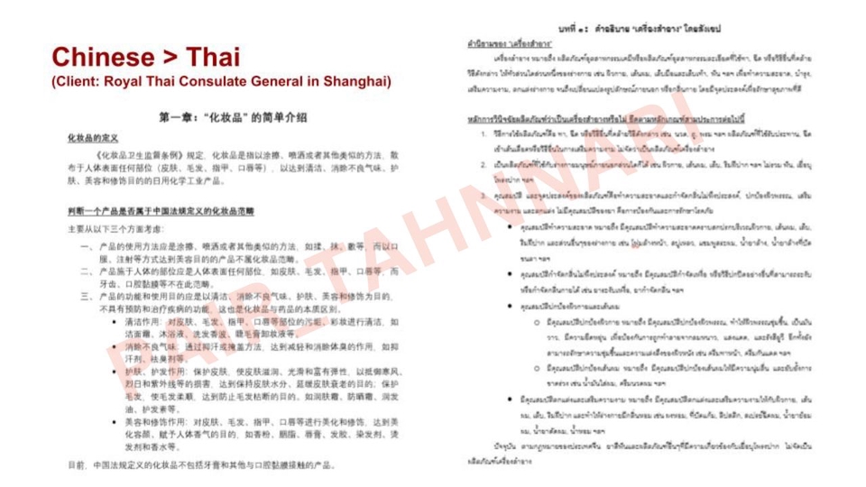 แปลภาษา - แปล ไทย <> จีน - 3