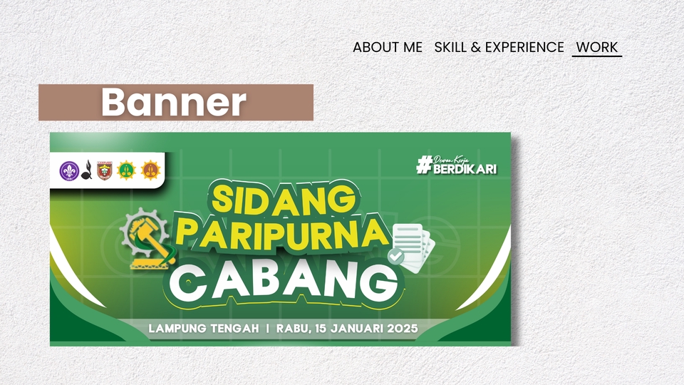 Desain Spanduk Sidang Paripurna Cabang Lampung Tengah