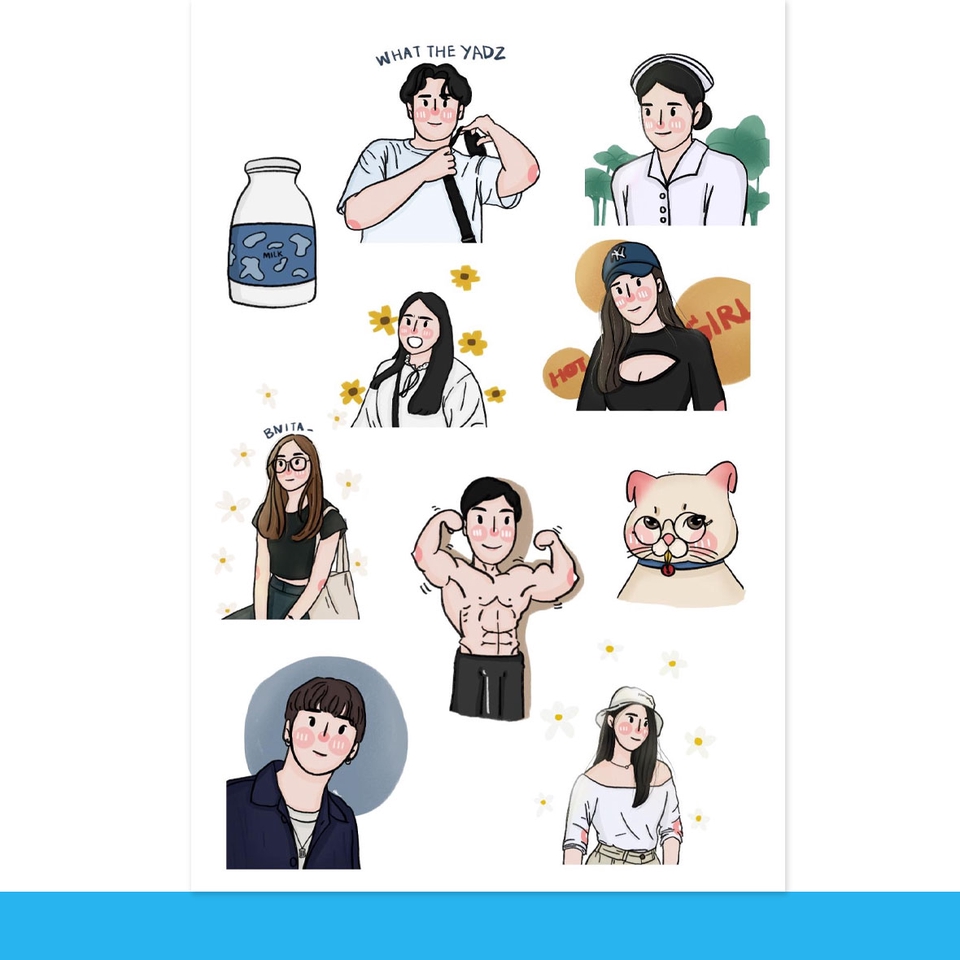 ออกแบบ LINE Sticker - รับออกแบบสติ๊กเกอร์ไลน์ น่ารักๆ - 4