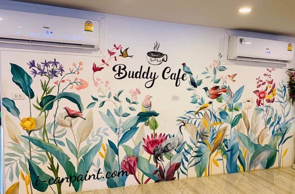 ออกแบบตกแต่งภายในและภายนอก - รับวาดภาพเพ้นท์ผนังเพื่อการตกแต่ง (Wall Painting) - 3