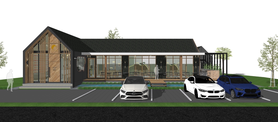 ออกแบบ perspective บ้านพักอาศัย 3d รับทำภาพ 3d perspective รับเขียนแบบ 3d ราคาถูก รับเรนเดอร์งาน
