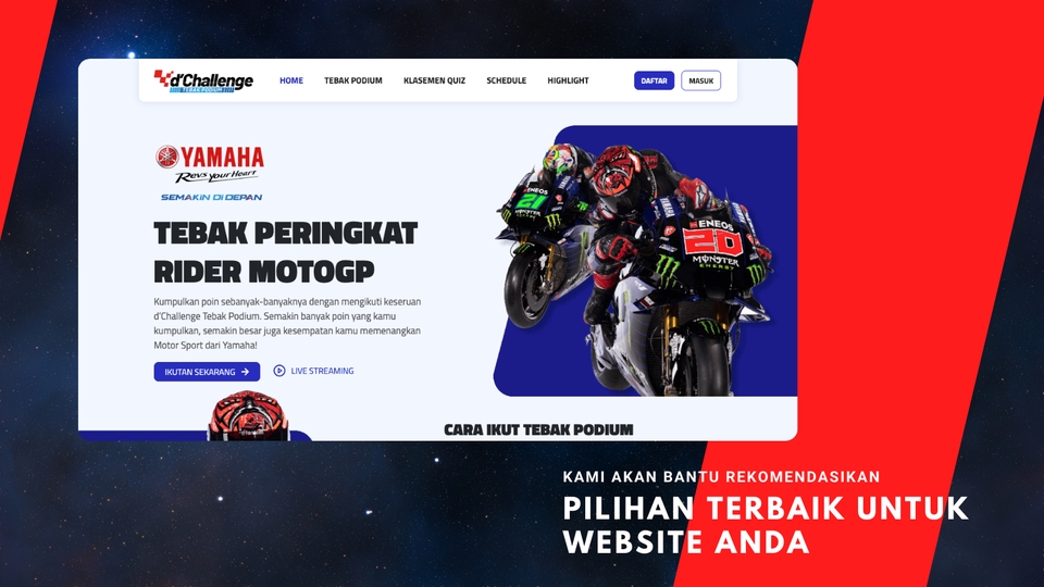 Jasa pembuatan website profesional dengan desain modern untuk meningkatkan brand awareness perusahaan Anda. Kami siap membantu membangun website terbaik untuk bisnis Anda!