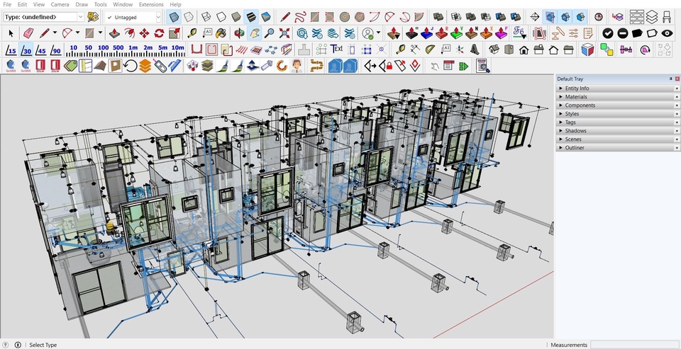 เขียนแบบวิศวกรรมและออกแบบโครงสร้าง - 3D แบบโครงสร้างและแบบสถาปัตย์สำหรับงานก่อสร้าง - 3