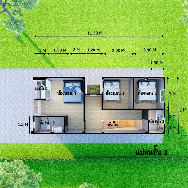 3D Perspective - รับเขียนแบบอาคาร 2D และ 3D และรับถอดแบบประมาณราคาโดยวิศวกรโยธา - 10