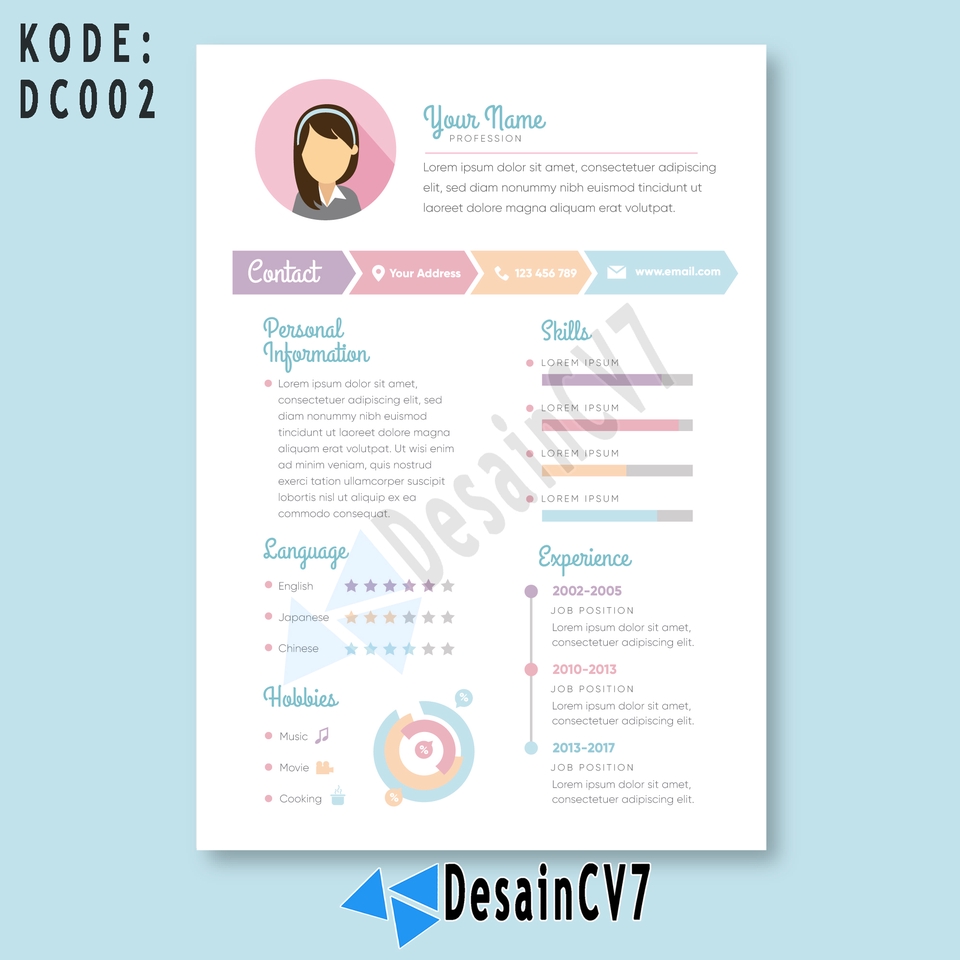 Portfolio & Resume - Desain Curriculum Vitae (CV) Proses 1 Hari - 14