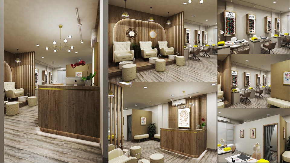 3D & Perspektif - JASA DESAIN INTERIOR SALON SKINCARE, HAIRCUT, BARBER CUT, BEAUTY SHOP, SPA - 10