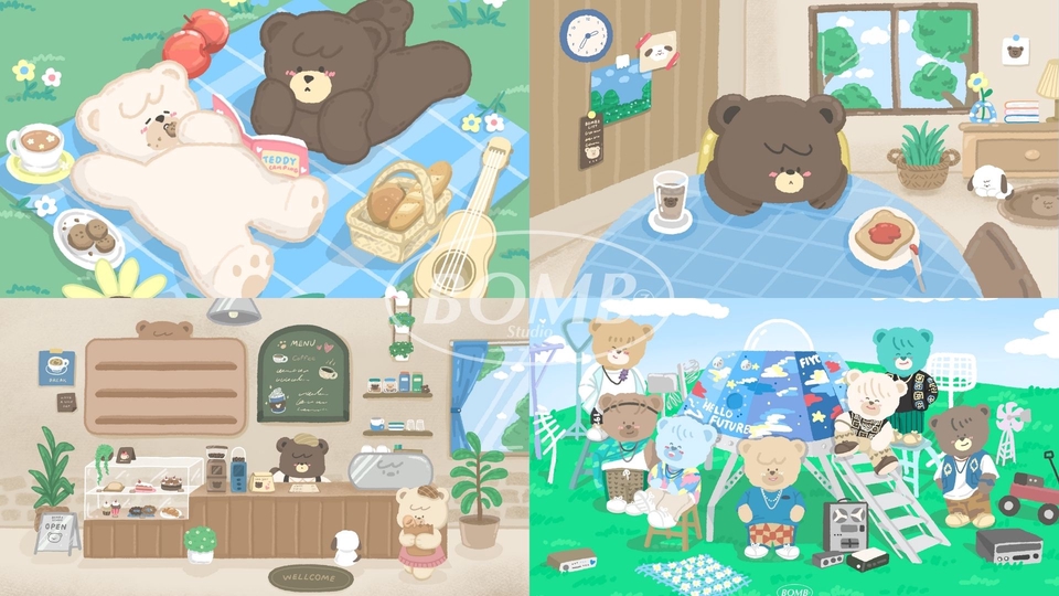 รับวาดภาพประกอบ ภาพประกอบน่ารัก ภาพประกอบลายเส้น การ์ตูนน่ารัก